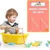 20 Pack Mini Wooden Magnetic Fishing Pole Small Wood Magnet Pole Fishing Rod Wooden Magnetic Fishing Game Rod for Preschool Boys Girls Fishing Game Activity