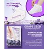 SULADEC Moisturizing Foot Mask with Grape Seed Oil and Shea Butter, Hydrating Foot Masks for Dry Cracked Feet, Dry Skin Moisturizer for Soft and Smooth Touch Feet - Men Women - 7 Pairs