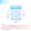 Dealglad 50Pcs Organza Bags 4x6 Inches, Sky Blue Sheer Drawstring Baby Shower Favor Bags Mesh Jewelry Pouches Wedding Candy Gift Bags