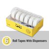 Mr. Pen- Tapes with Dispenser, Pack of 6, 3/4 x 600 Inches per Roll, Tape Rolls, Tape Dispensers, Tape for Tape Dispenser, Desk Tape Dispenser, Small Tape Dispenser, Tape Desk Dispenser