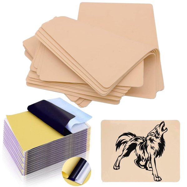Tattoo Skin Practice with Transfer Paper - Yugui 30Pcs Tattoo Practice Skins Kit with 10Pcs Tattoo Skin Fake Skin and 20Pcs Tattoo Stencil Paper Tattoo Starter Kit for Tattoo Supplies