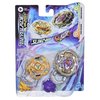 Beyblade Burst Surge Dual Collection Pack Hypersphere Dusk Spryzen S5 and Slingshock Force Wolborg Spinning Top Toys - 2 Battling Game Tops