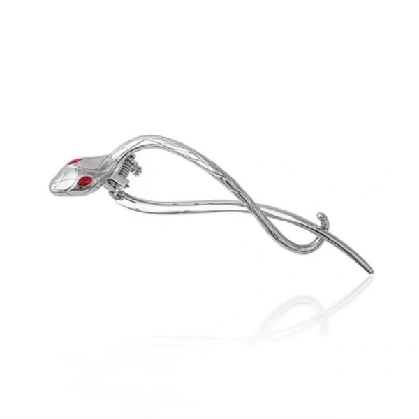 JAKAWIN Snake Hair Clip Silver Minimalist Hair Claw Halloween Hair Accessories Women