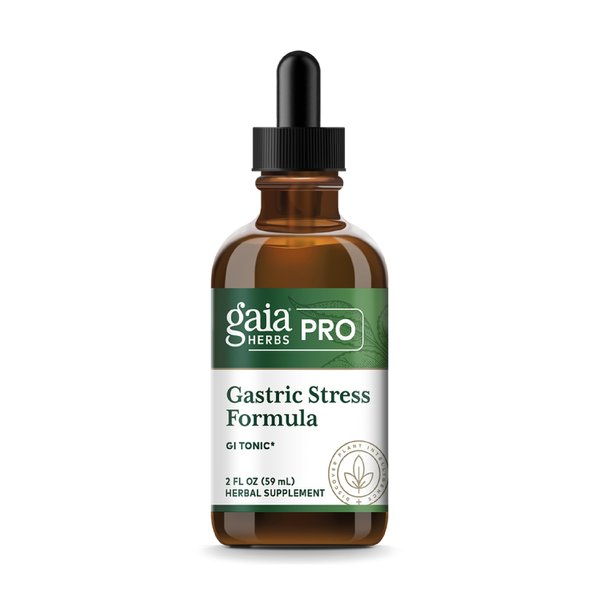 Gaia Herbs Pro Gastric Stress Formula - Digestive Health Support Supplement* - GI Support Supplement* with Chamomile Flower Fennel Seed Ginger Root & Spearmint Leaf - 2 fl oz (30 Servings)