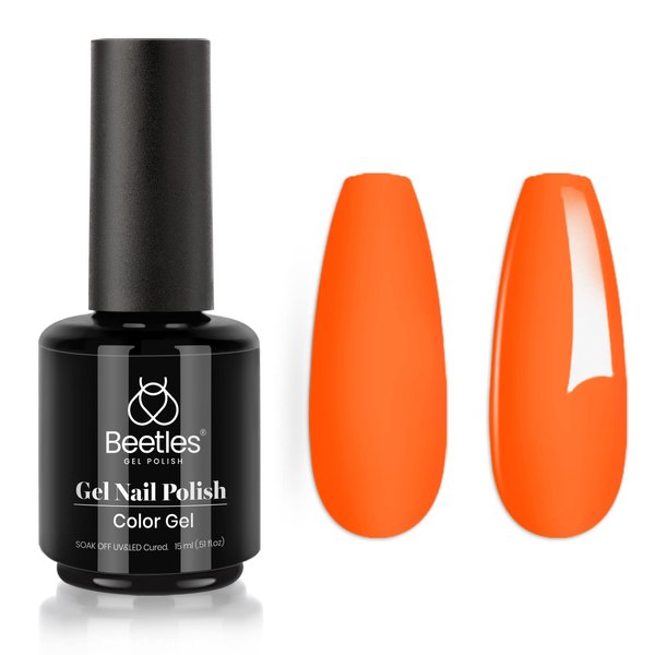 Beetles Gel Nail Polish Tammy Tangerine Bright Neon Yellow Color Soak Off UV LED Nail Lamp Gel Polish -SIZE: .5 fl.Oz/Each 15 ml/Each