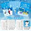 ANGOLIO 24Pcs Hello Winter Activity Coloring Books Including Snow Snowman Polar Bear Penguin DIY Art Drawing Patterns Learn Math Party Favors Christmas Gifts Home Classroom Activity Supplies for Kids