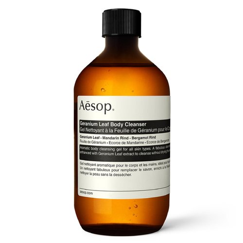 Aesop Geranium Leaf Body Cleanser | Invigorating Gentle Cleansing Gel | Green, Citrus, Fresh | 16.9 fl oz