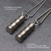 Haxtec Small Pill Box Titanium Pill Case Necklace Nitro Mini Waterproof Keychain Pill Holder Lightweight Charming Pendant Necklace Pill Container for Purse(TC01-Bamboo)