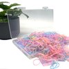 LAUTIE Mini Jelly Elastic Rubber Hair Bands 800PCS Soft Elastics Ties Bands 1mm elastic hair ties non-slip rubber bands for girls,wedding hairstyle kid braids, Small