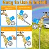 Boltigen Handle Adjustable RV Water Pressure Regulator, 3/4’’ GHT Brass Lead-Free RV Fresh Water Hose Pressure Regulator Valve with Gauge for RV Camper Trailer, Pressure Reducer Valve