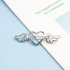 YienDoo Lover Heart Hairpin Barrette Hoop Heart Hair Clip Headpieces Silver Minimalist Bobby Pin Love Heart Hair Barrette Head Clip Ponytail Holder Accessories for Women Girls