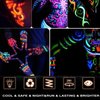 Fusang Glow in the Dark Face Body Paint,Washable Neon Face Body Paint,Black Light Face Makeup for Party Halloween Christmas Cosplay Masquerade Etc 0.48oz Set of 6 Tubes(6 colors)