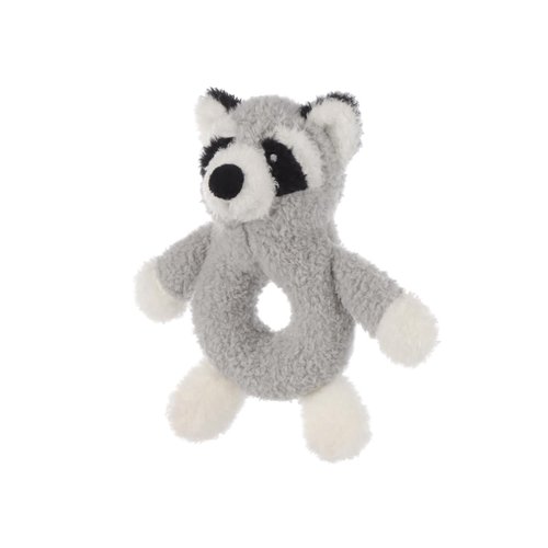 Apricot Lamb Baby Raccoon Soft Rattle Toy, Plush Stuffed Animal for Newborn Soft Over 0 Months (Raccoon, 6 Inches)