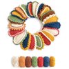 150g (3x50g) 3 Pieces of Mixed/Solid Color Crochet Knitting and Handicraft Yarn in Bulk, Fluffy and Soft, Worsted 100% Acrylic Yarn (Carbon Black)