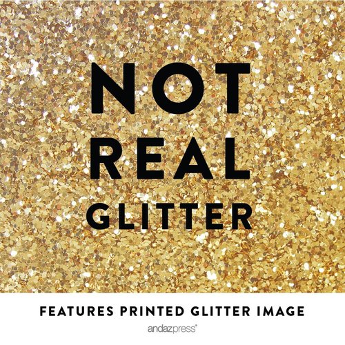 Andaz Press Gold Glitter Print Chocolate Drop Labels Stickers, Sweet 16 Birthday, Fuchsia, 216-Pack, Not Real Glitter, for Kisses Party Favors