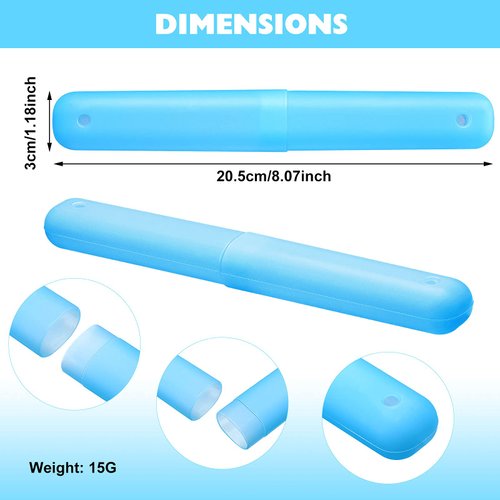 40 Pieces Travel Toothbrush Holder Case Portable Plastic Travel Toothbrush Case Toothbrush Containers Breathable Toothbrush Storage Assort Color for Travel Trip Home School Camping Business, 7 Colors