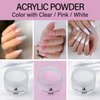 MAGIC ARMOR Acrylic Liquid Monomer and Acrylic Powder Set - 3 Colors Acrylic Powder Clear Pink White Professional Acrylic Monomer Liquid 5oz Acrylic Nail System For Acrylic Nails (150ML+3 COLORS)