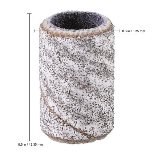 PANA 100 Pieces Nail Sanding Bands Professional Nail Manicure Great Fit for Nail Drill Bits for Acrylic Nails (120 Grit, Zebra)