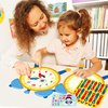 WATINC Telling Time Learning Clock Craft - 28Pcs DIY Learning to Tell Time Clock Gift Craft for Kids with Number Stickers, Back to School Teaching Time Practice Clock for School Classroom Fun Activity