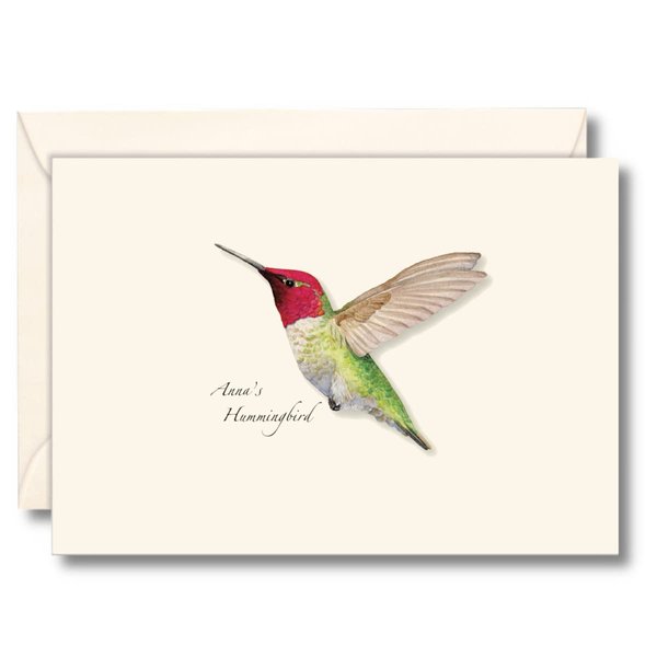 Earth Sky + Water - Anna’s Hummingbird Notecard Set - 8 Blank Cards with Envelopes