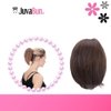 JUVABUN 7" Straight Claw Clip In Ponytail Hair Extensions - Light Brown| Ponytail Extension Human Hair | Hair Extensions for Women & Men | Washable, Realistic And Synthetic | Light Brown