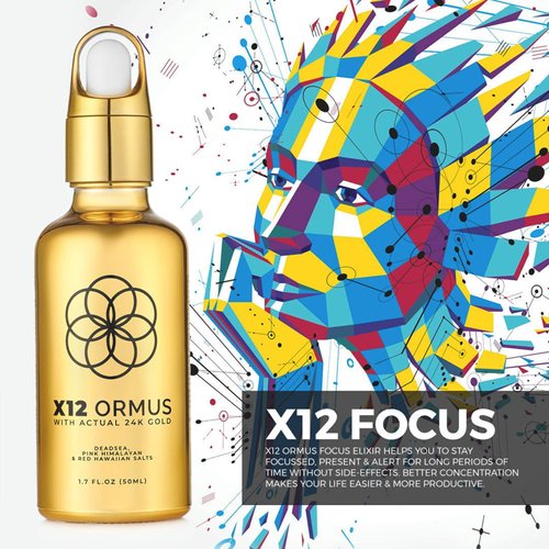 Ormus Monoatomic Gold Concentrate (HIGH Potency x12) - 1.7 fl. oz (50 ml) - Made by Real Alchemists Using 24k Food Grade Gold, Dead Sea Salt, Pink Himalayan Salt, and Red Hawaiian Salt