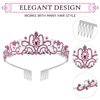 Pedenty Birthday Crown Tiara Sash Set for Girls Women - Metal Crown with Pink Rhinestones & Pink Glitter Birthday Girl Sash Birthday Gifts for Women Kids, Sweet Happy Birthday Accessories