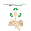 nalAmudhu Disposable Eco Friendly Wooden 16 cm Spork Dual Purpose 2 in 1 Spoon Fork (Wood, Pack of 100)