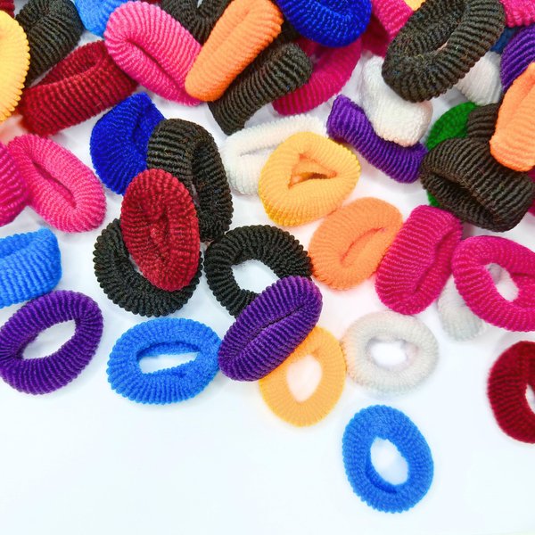 Elastic Hair Band Hair tie Made of Cotton and No Crease Hair Ties for womens/Perfect Suitable for Ponytail Holder for Women multi-color (pack of 4)