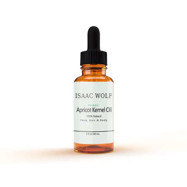 Organic Apricot Kernel Oil for Face, Hair & Body 100% Pure Cold Pressed Unrefined Raw Anti-aging antioxidants 2 FL OZ 60 mL