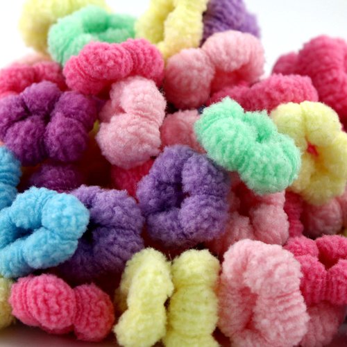 WDGROW Mini Hair Ties,Toddler Hair Ties,for Age 0-4 Little Girls,Adult's Fine Hair,Elastic Thin Soft Hair Bands,Cotton,120pcs,Candy Color,Easy Off,No Damage Tiny Hair Scrunchies(Muti-colored A)