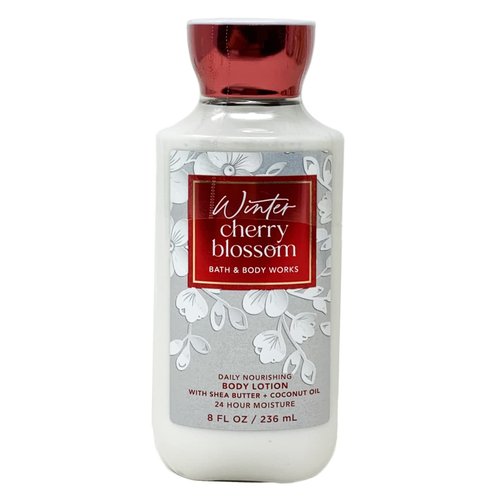 Generic Bath and Body Work Winter Cherry Blossom Daily Nourishing Body Lotion Value Pack - Lot of 4, Red