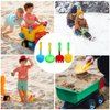 LUTER 4pcs Beach Shovels, Plastic Spade Shovel with Handle Kids Sand Shovel Set Toy Snow Shovel Toy Shovel Gardening Tool Kit for Kids Sand Snow (4 Designs)