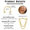 BESTEEL Septum Rings 16G Hypoallergenic Surgical Steel Hinged Septum Clicker Nose Rings Hoop for Women Men Cute CZ Dangle Horseshoe Hinged Septum Lip Helix Tragus Daith Cartilage Piercing Jewelry 10MM