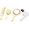 4Pcs Miniature Comb Hair Dryer Mirror Makeup Set /12 Dollhouse Decorations Accessories