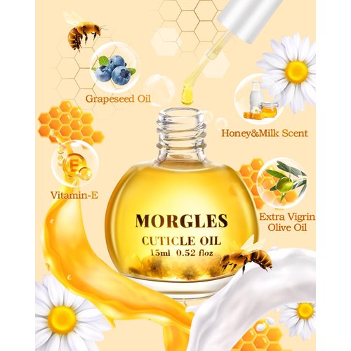 Nail File and Buffer with Cuticle Kit, MORGLES 3pcs Nail Files with 2pcs Nail Buffer Blocks, 5pcs Cuticle Trimmer Set, Milk and Honey Nail Cuticle Oil, Nail Care Kit for Women