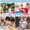 18 Pack Build a Snowman Kit, Snowman Kit DIY Winter Decorations Indoor, Christmas Snowman Crafts for Kids Bulk, Creative Kids Air Dry Clay Modeling Crafts Kit for Christmas Kids Gifts Favor Supplies