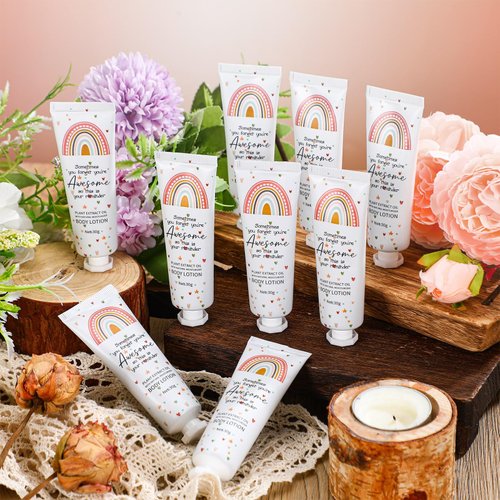Yaryang 24 Pcs Boho Rainbow Thank You Body Lotion Gifts Inspirational Gifts for Women Employee Appreciation Gifts Christmas Gifts for Coworkers Travel Size Body Cream Moisturizing Body Lotion