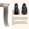 Clip in Human Hair Extensions Ash Blonde Highlighted Platinum Blonde 18 Inch 60G 5 PCS Clip on Hair Extensions Invisible Double Weft Straight Natural Remy Brazilian Clip ins Real Human Hair for Women