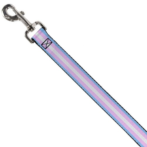 Dog Leash Flag Transgender Baby Blue Baby Pink White 4 Feet Long 0.5 Inch Wide