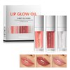 Tiejdhr 3Pcs Plumping Lip Oil, Lip Glow Oil Tinted Lip Balm Lip Care, Long Lasting Nourishing, Transparent Toot Lip Oil Repairing Lip Lines and Prevents Dry Cracked Lip Plumper (Lip Gloss- B Set)