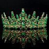 TOBATOBA Green Crown Green Tiara for Women Birthday Queen Crown Wedding Tiara for Women Crystal Tiaras and Crowns Royal Princess Green Accessories for Halloween Prom Pageant Cosplay
