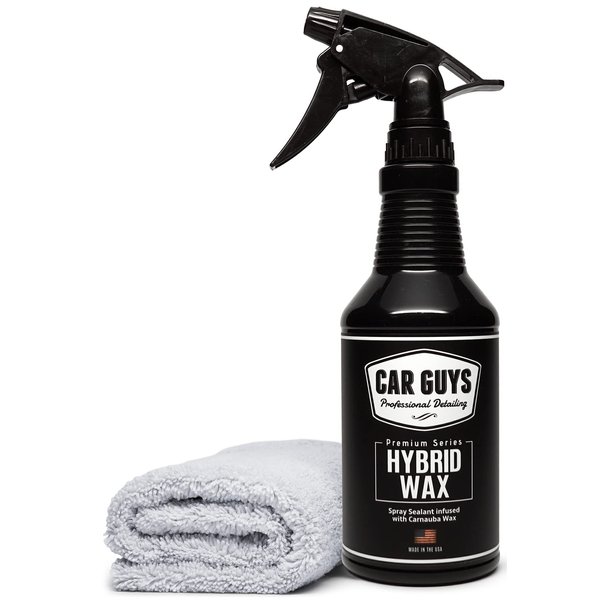 CAR GUYS Hybrid Spray Wax | Advanced Car Wax | Long Lasting and Easy To Use | Safe on All Surfaces | 18 Oz Kit