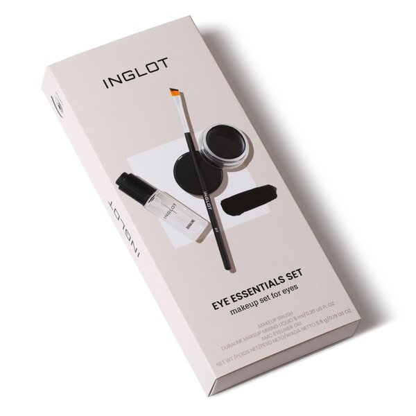 Inglot Eye Essentials Set | Duraline + AMC Eyeliner Gel 77 + Makeup Brush 31T |