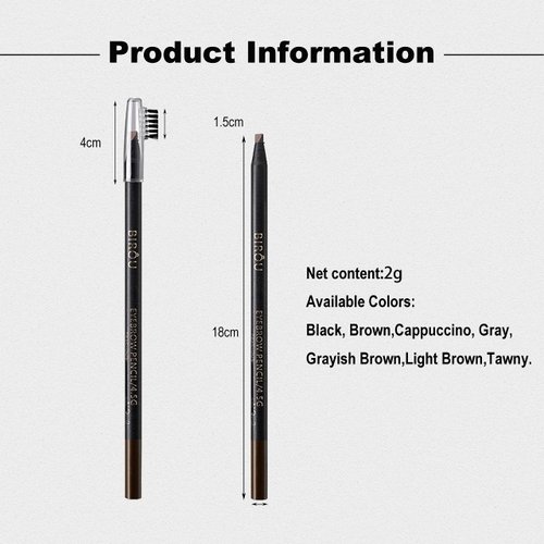 6pcs/pack Brow Pencil Set Pull Cord Peel-off Eyebrow Pencils Waterproof Long Lasting Microblading Eyebrow Pen for Marking, Filling, Outlining (Cappuccino)