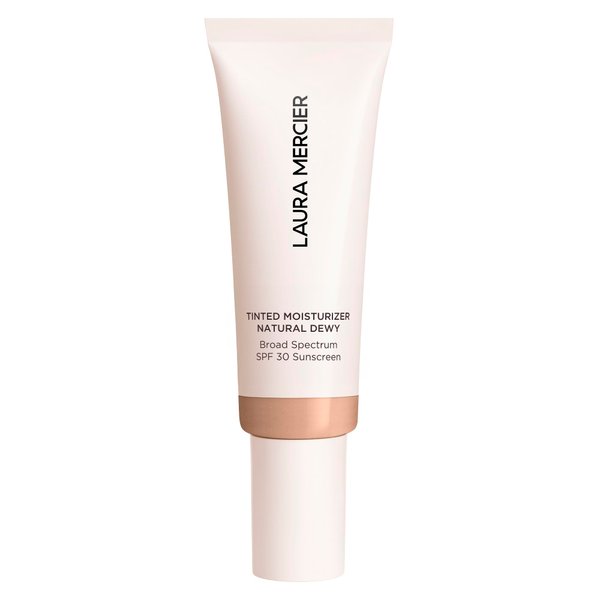 Laura Mercier Tinted Moisturizer Natural Dewy with SPF 30: 24HR+ Hydration, Long Lasting, Sheer to Light, Buildable Coverage, Dewy Finish, Improve Skin Tone and Texture, Skin Tint, Fawn