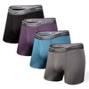 BAMBOO COOL Men's Underwear Boxer Briefs Soft Breathable Moisture Wicking Underwear Bamboo Viscose Performance 4 Pack