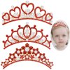ANBALA Small Tiara Crown with Hair Comb, 3 Pack Mini Tiara Crown Princess Crystal Shiny Hair Accessories for 2 3 4 5 6 7 8 10 Years Girls Hair Dectoration Styling Cute Hair Accessories