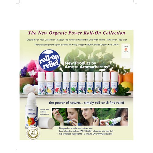 Amrita Aromatherapy Quit Craving Roll-On Relief, Natural Craving Control, Organic Lotion Base With Essential Oils Of Helichrysum, Pink Grapefruit, Spearmint, Lime, Bitter Orange & more, 30ML