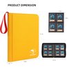 Toploader Binder,4-Pocket Top Loader Trading Card Binder Album Compatible for Pokemon TCG MTG,Holds 3"x4" 128 Rigid Cards - Yellow Red